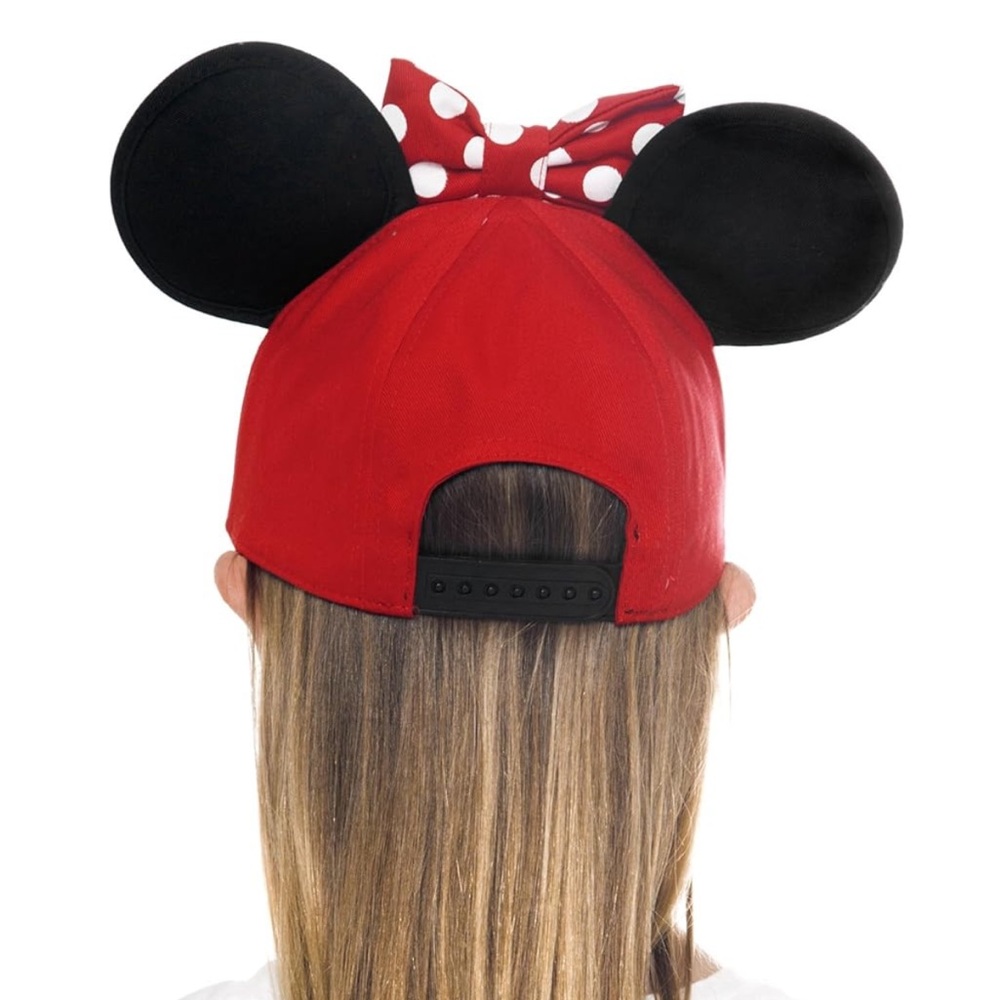 Red Minnie Mouse Cap with Ears and Bow - Picture 7 of 8